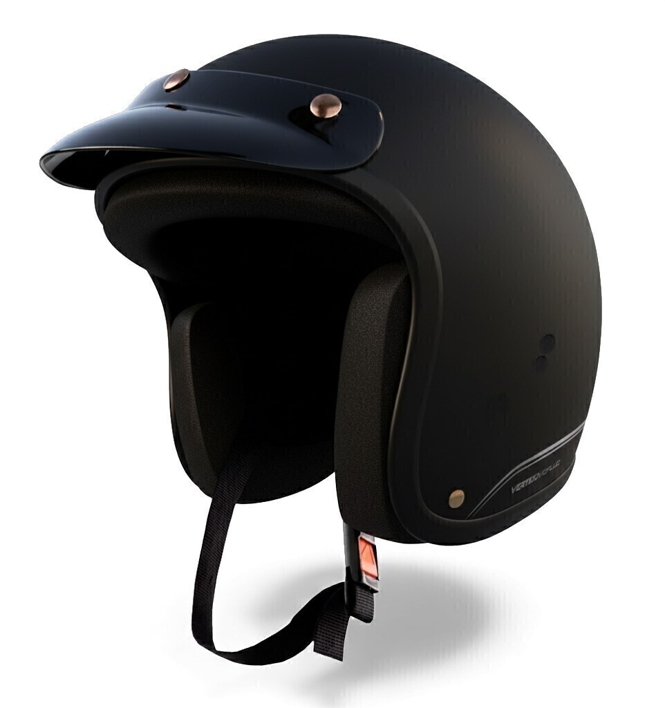 Casco Abierto V10 Fluid Vertigo Negro Mate