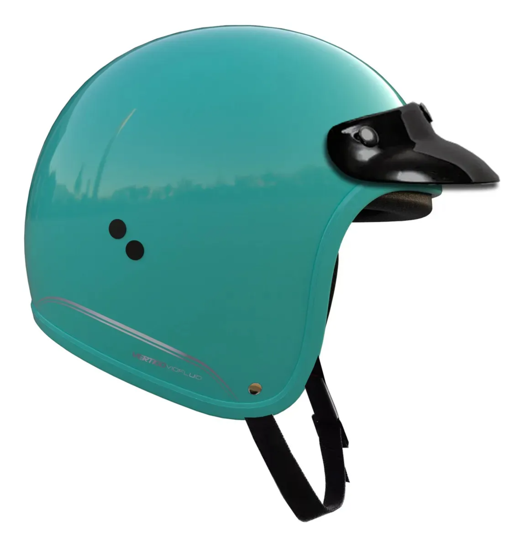 Casco Abierto Con Visera Vertigo V10 Celeste