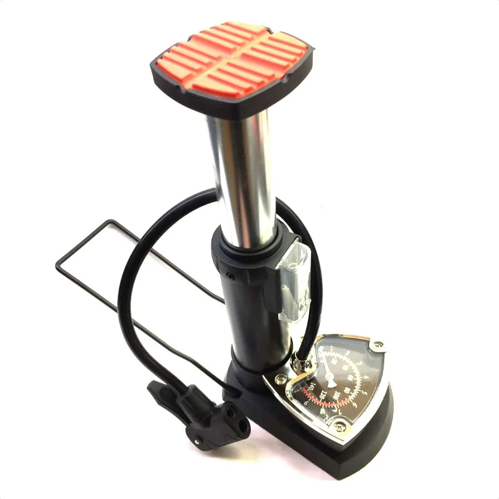 Mini Inflador Monopatín De Pie Con Manómetro Van Halen