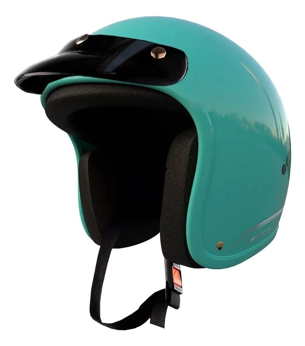 Casco Abierto Con Visera Vertigo V10 Celeste