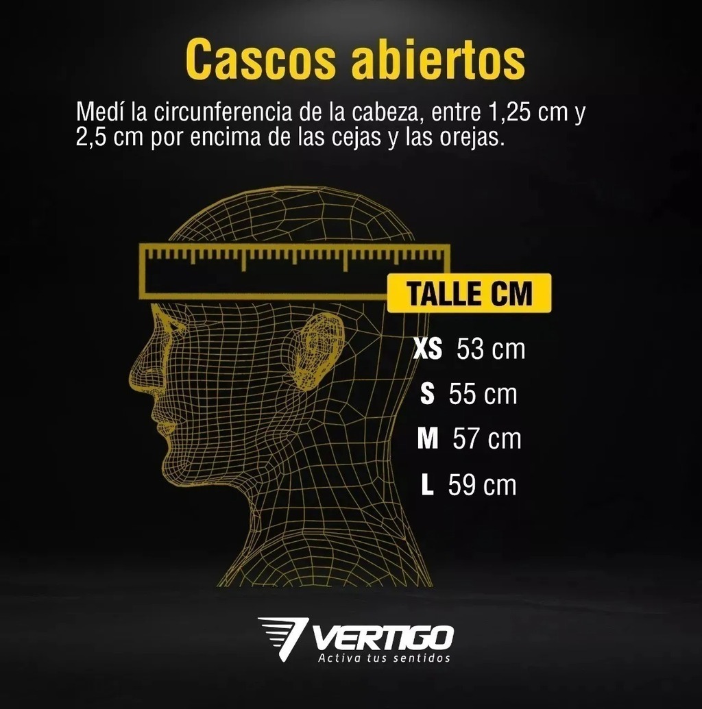 Casco Abierto Con Visera Vertigo V10 Celeste