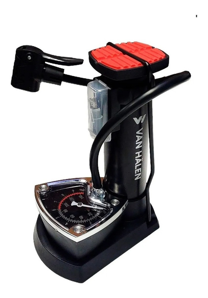 Mini Inflador Monopatín De Pie Con Manómetro Van Halen