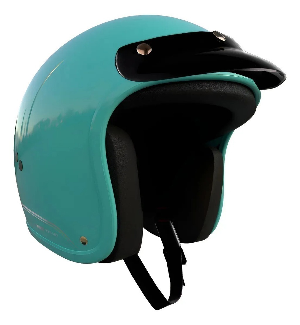 Casco Abierto Con Visera Vertigo V10 Celeste