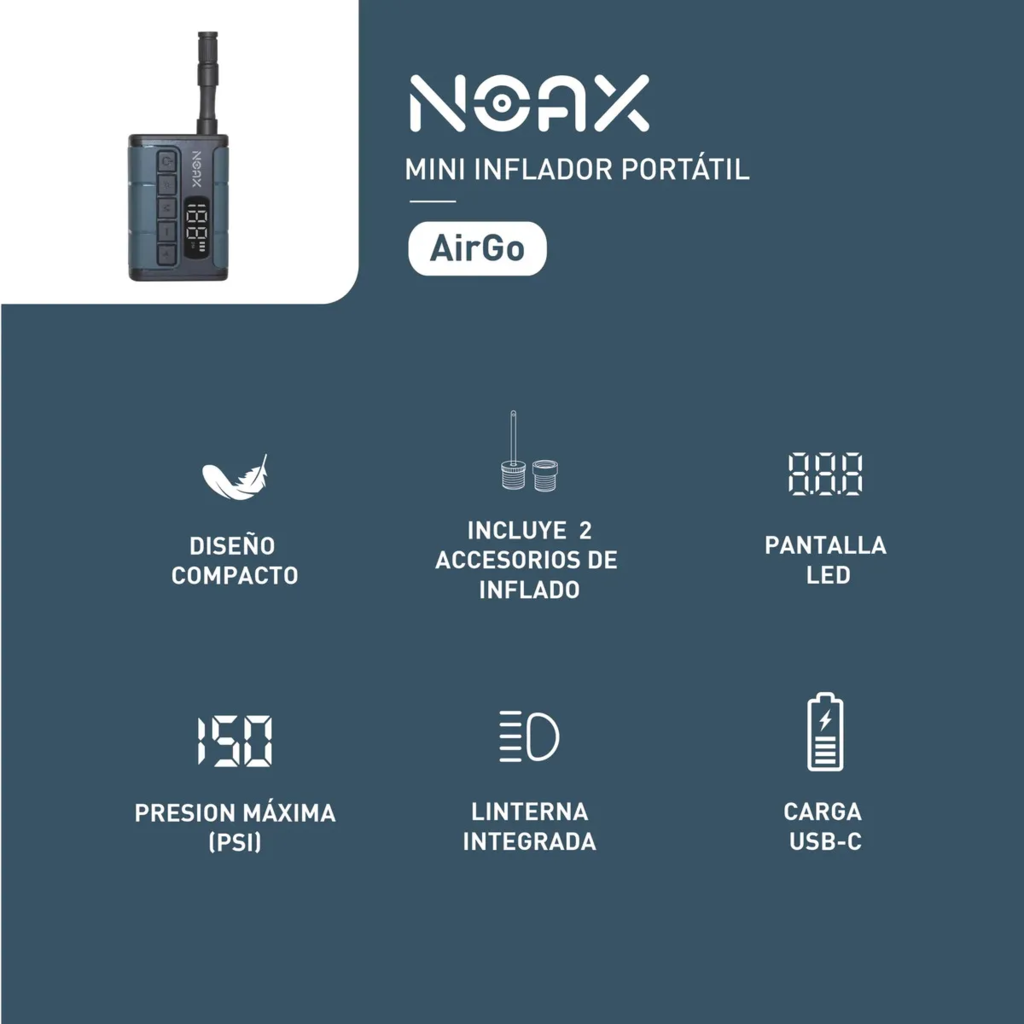 Mini Compresor Inflador Portátil Para Monopatin Electrico