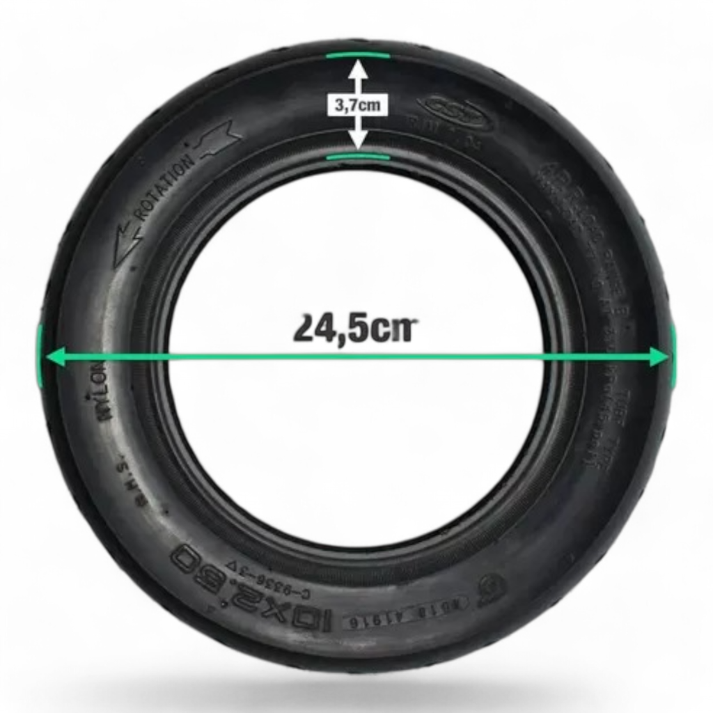 Cubierta Para Monopatín Scooter Eléctrico 10x2,50